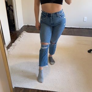 Abercrombie the ankle straight ultra high rise size 26